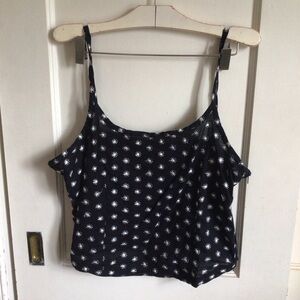 Route 66 Black Daisy Print Camisole